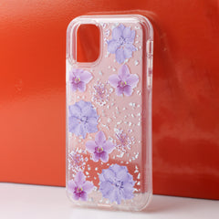 iPhone 13 Pro 6.1 Clear Flower Back Case