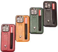 Iphone 13 Pro Max 6.7 Tough Leather back case with pen