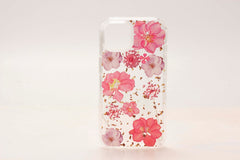 iPhone 14 Pro Max 6.7 Clear Flower Back Case
