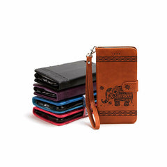 Samsung S10 Plus Book Case Embossed Elephant