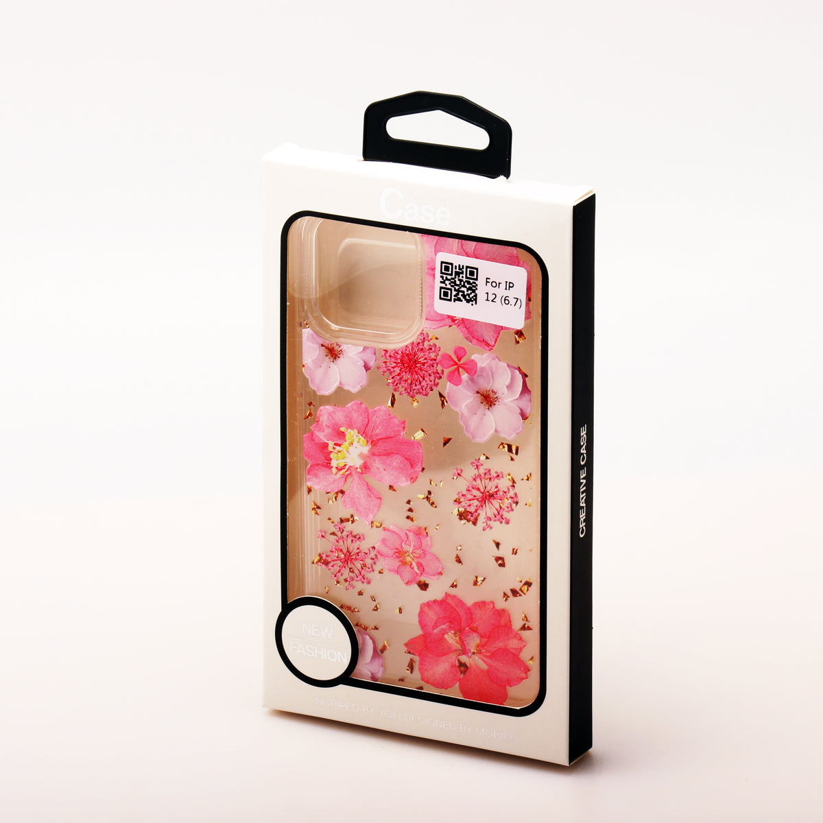 iPhone 13 6.1  Clear Flower Back Case