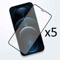 iPhone 12 Mini 5.4  Full Glue Glass Screen Protector ( 5 Pack )