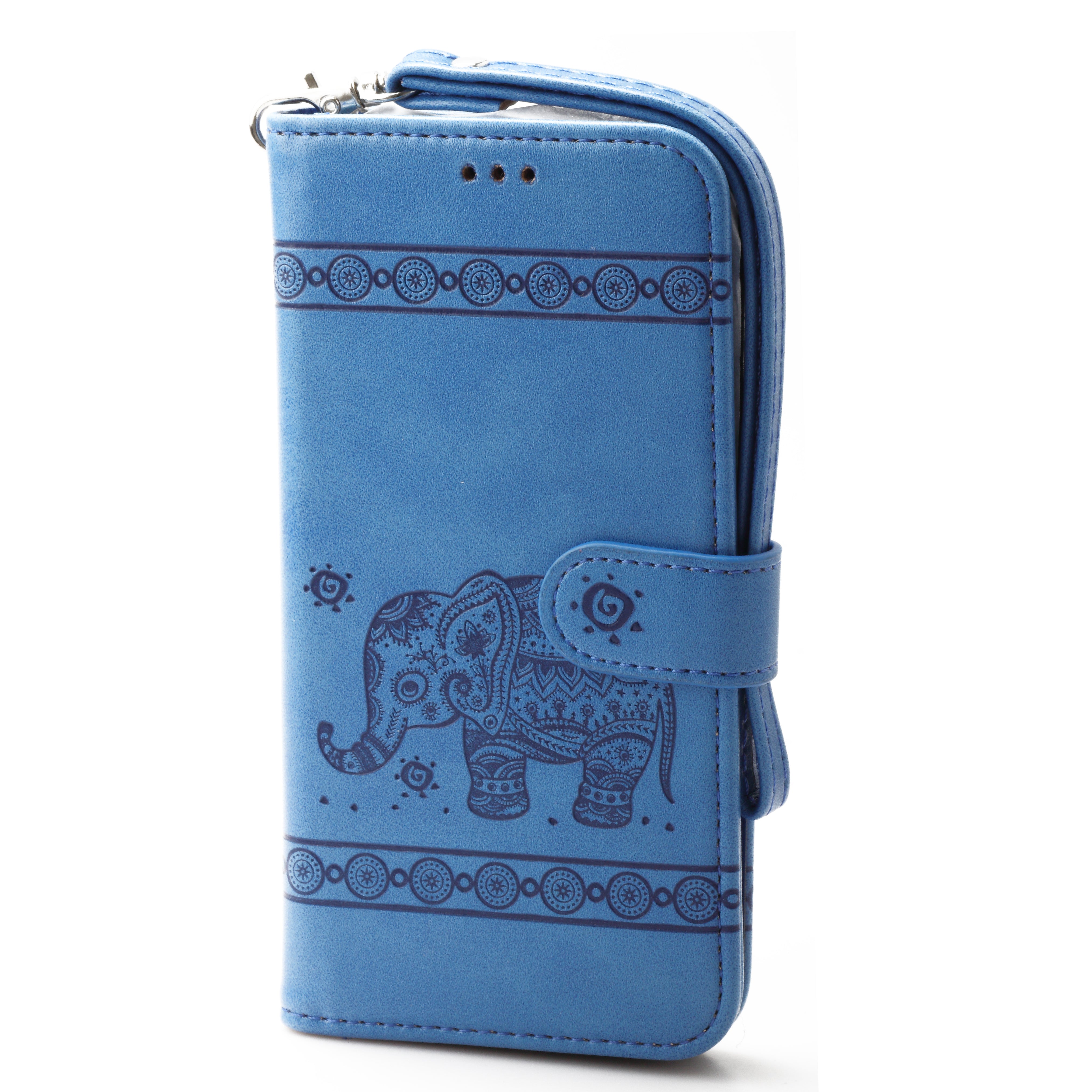 iPhone 11 6.1 Book Case Embossed Elephant