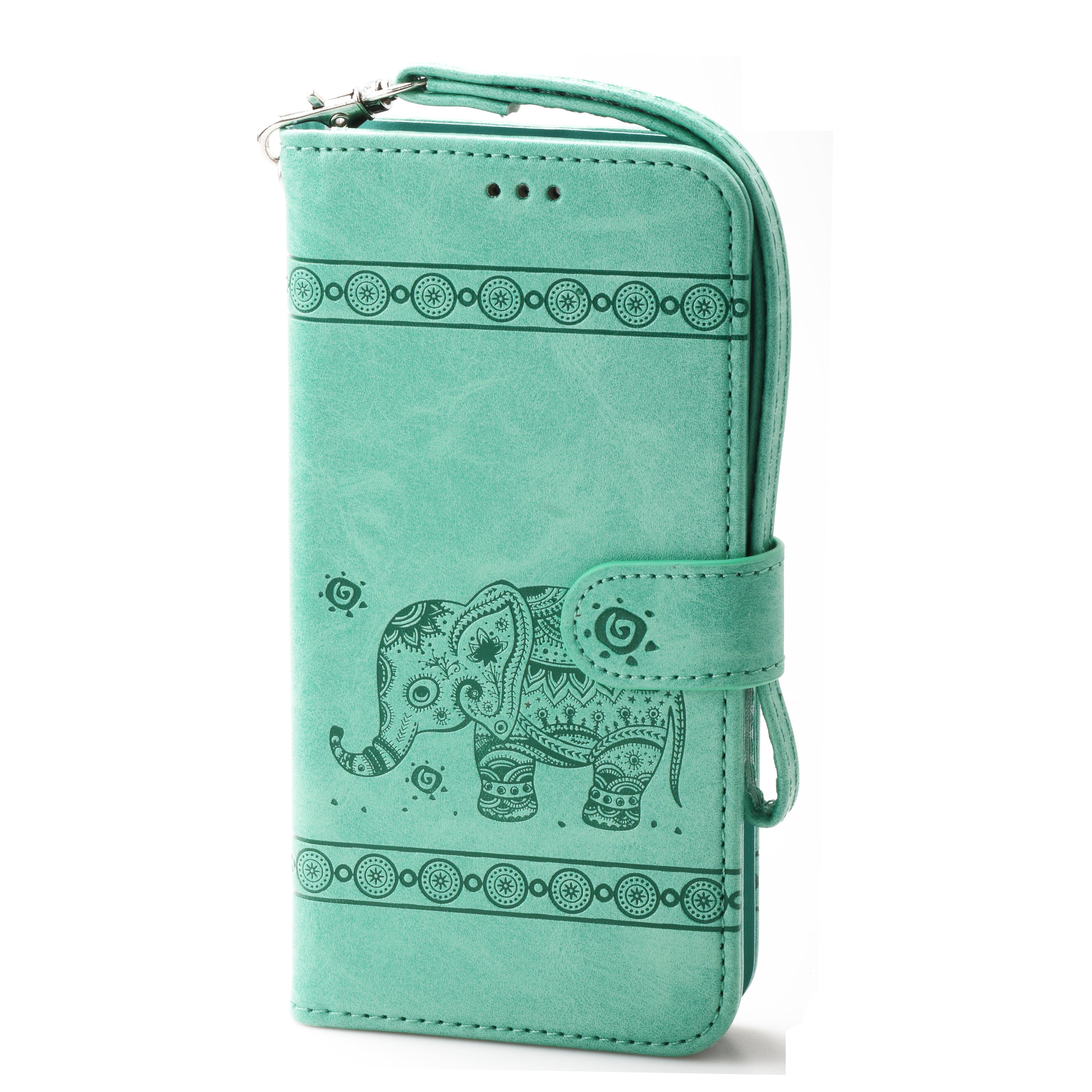 iPhone 11 6.1 Book Case Embossed Elephant