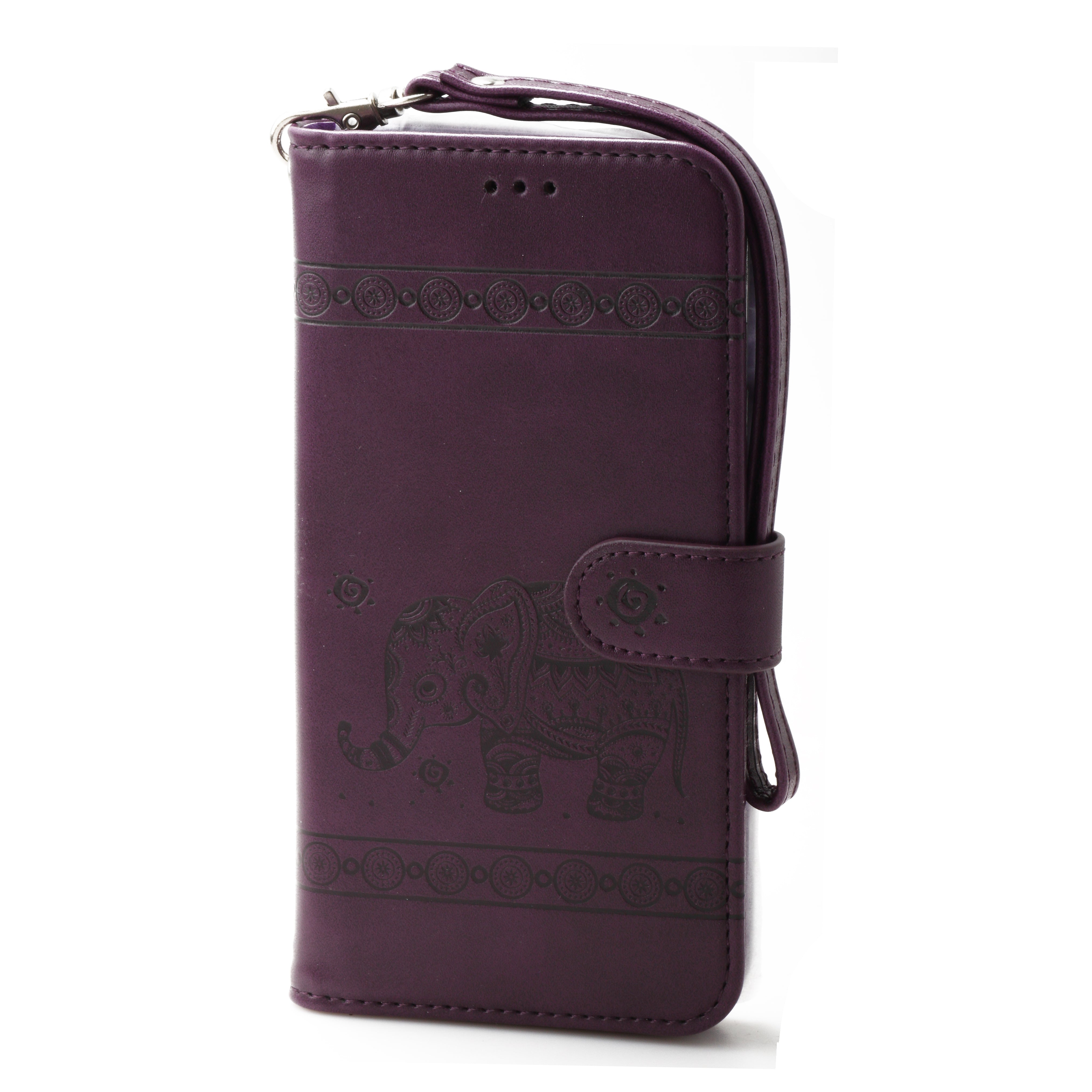 iPhone 11 6.1 Book Case Embossed Elephant