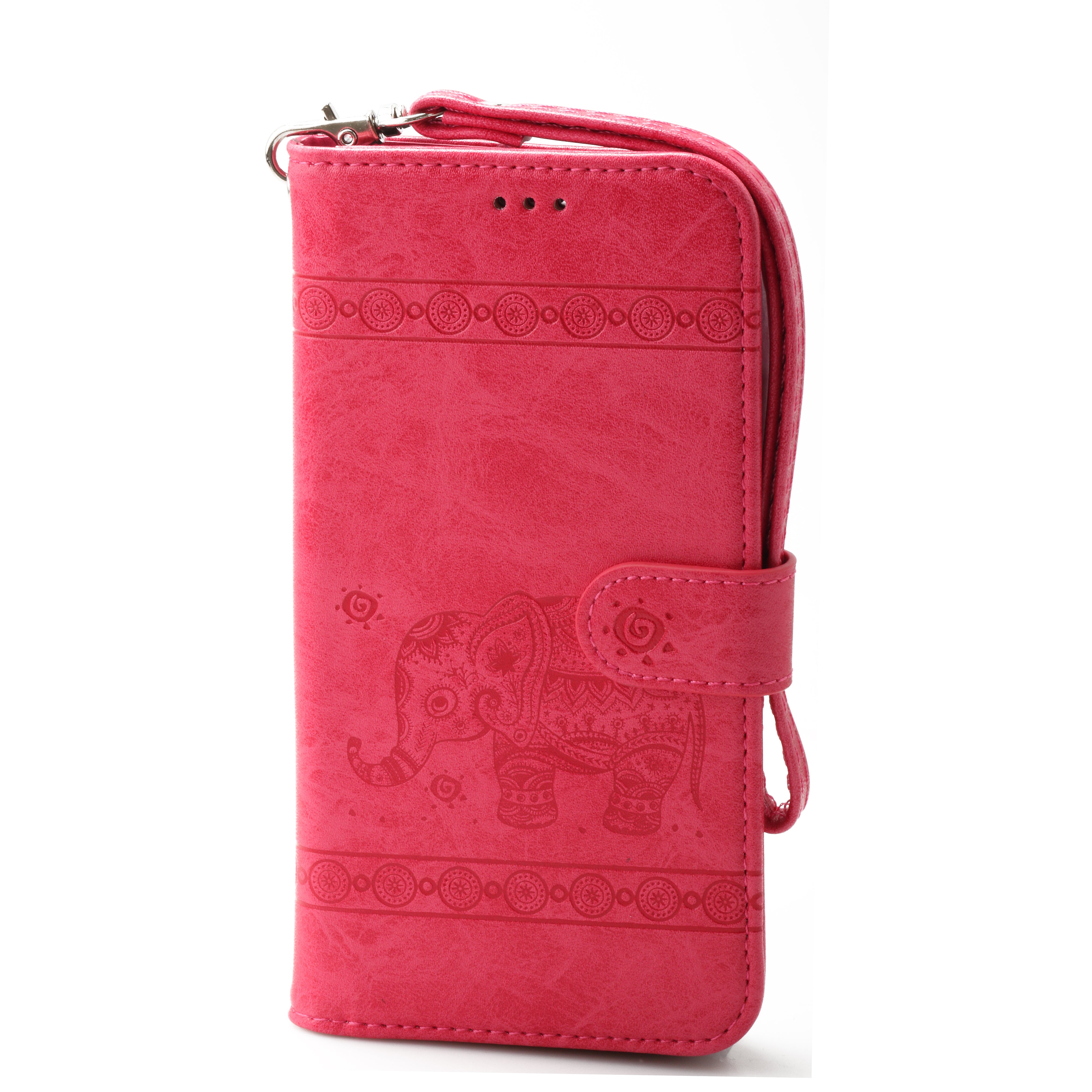 iPhone 11 6.1 Book Case Embossed Elephant