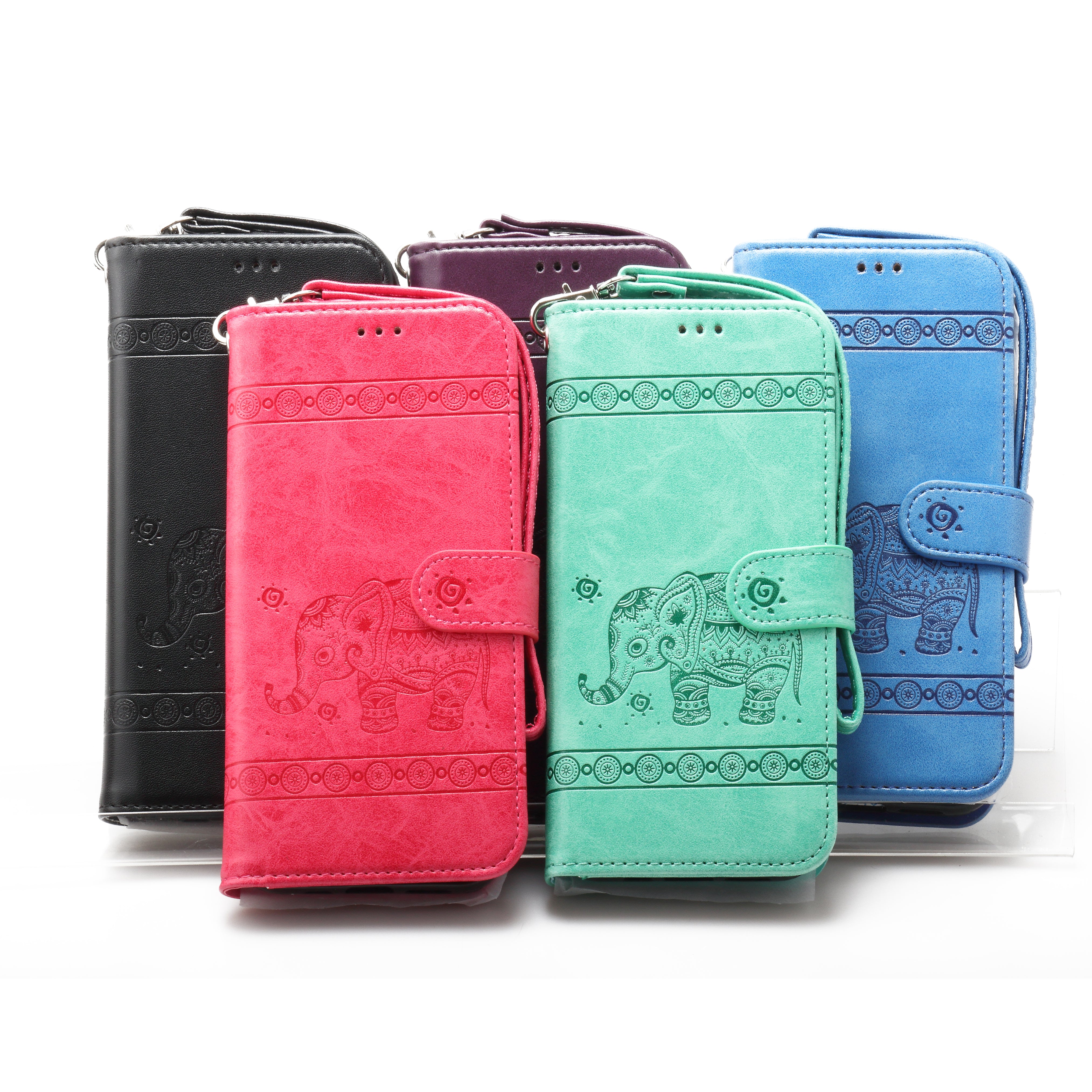 iPhone 12 Pro Max 6.7 Book Case Embossed Elephant