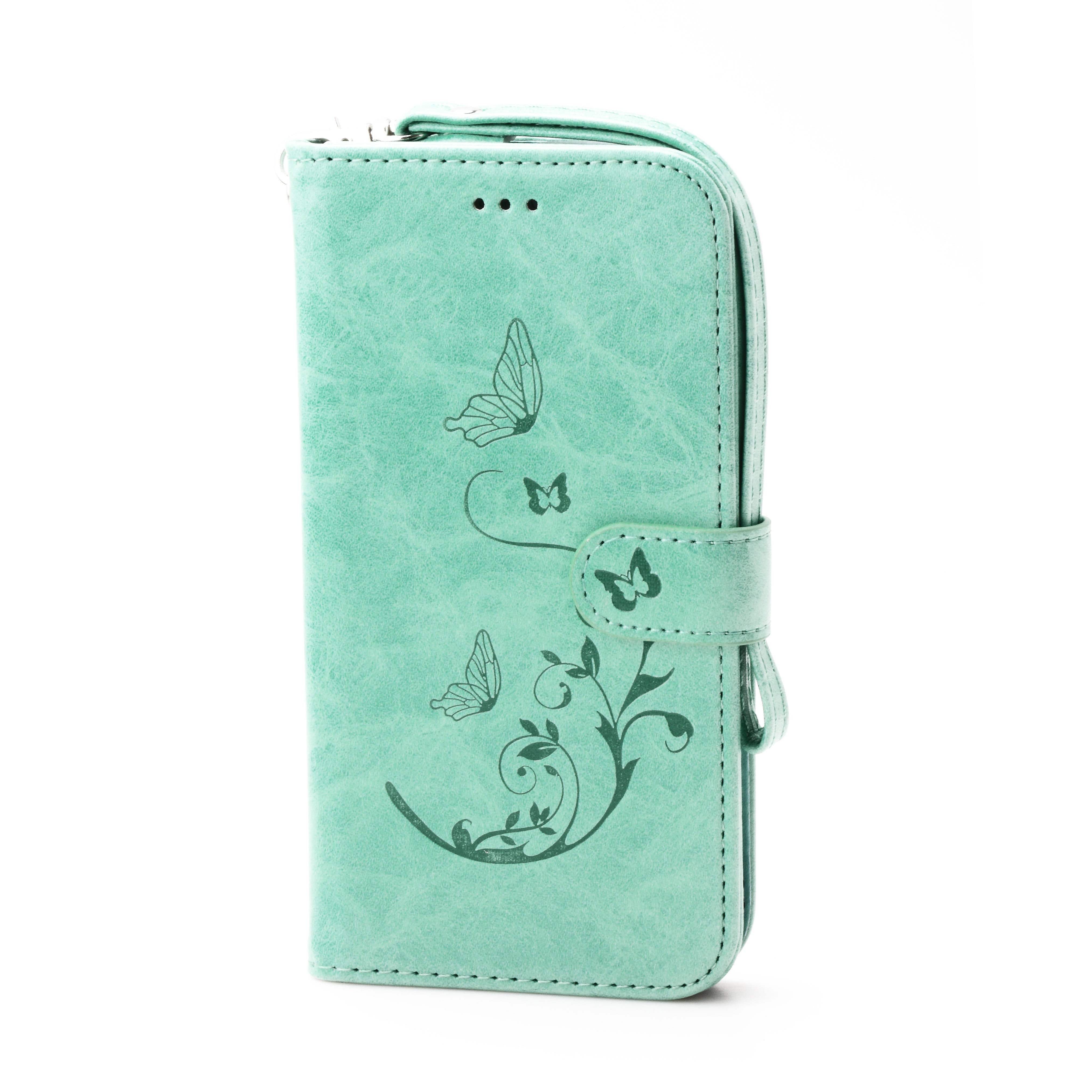 iPhone 11 6.1  Book Case Embossed Butterfly Flower