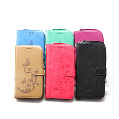 iPhone 11 6.1  Book Case Embossed Butterfly Flower