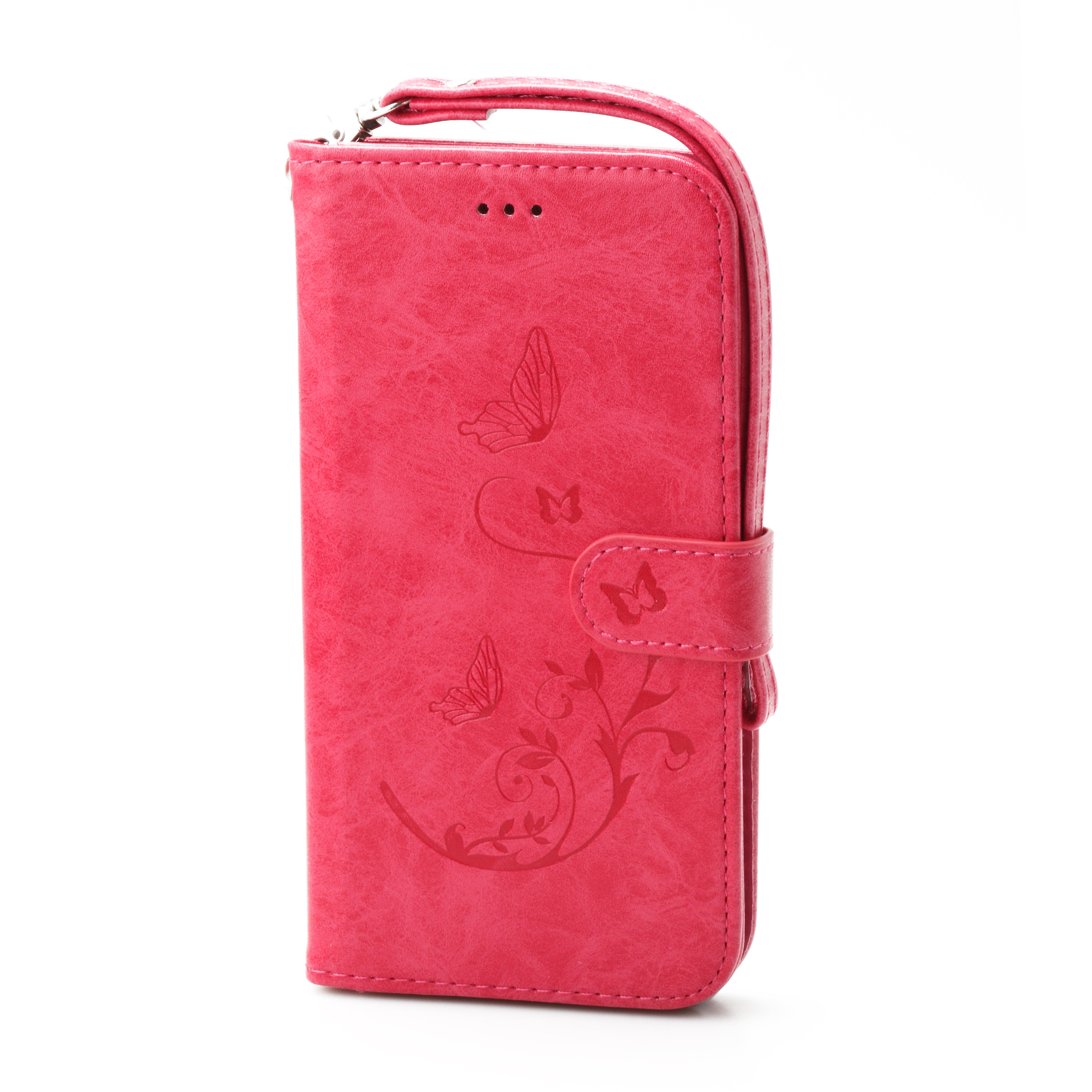 iPhone 11 6.1  Book Case Embossed Butterfly Flower