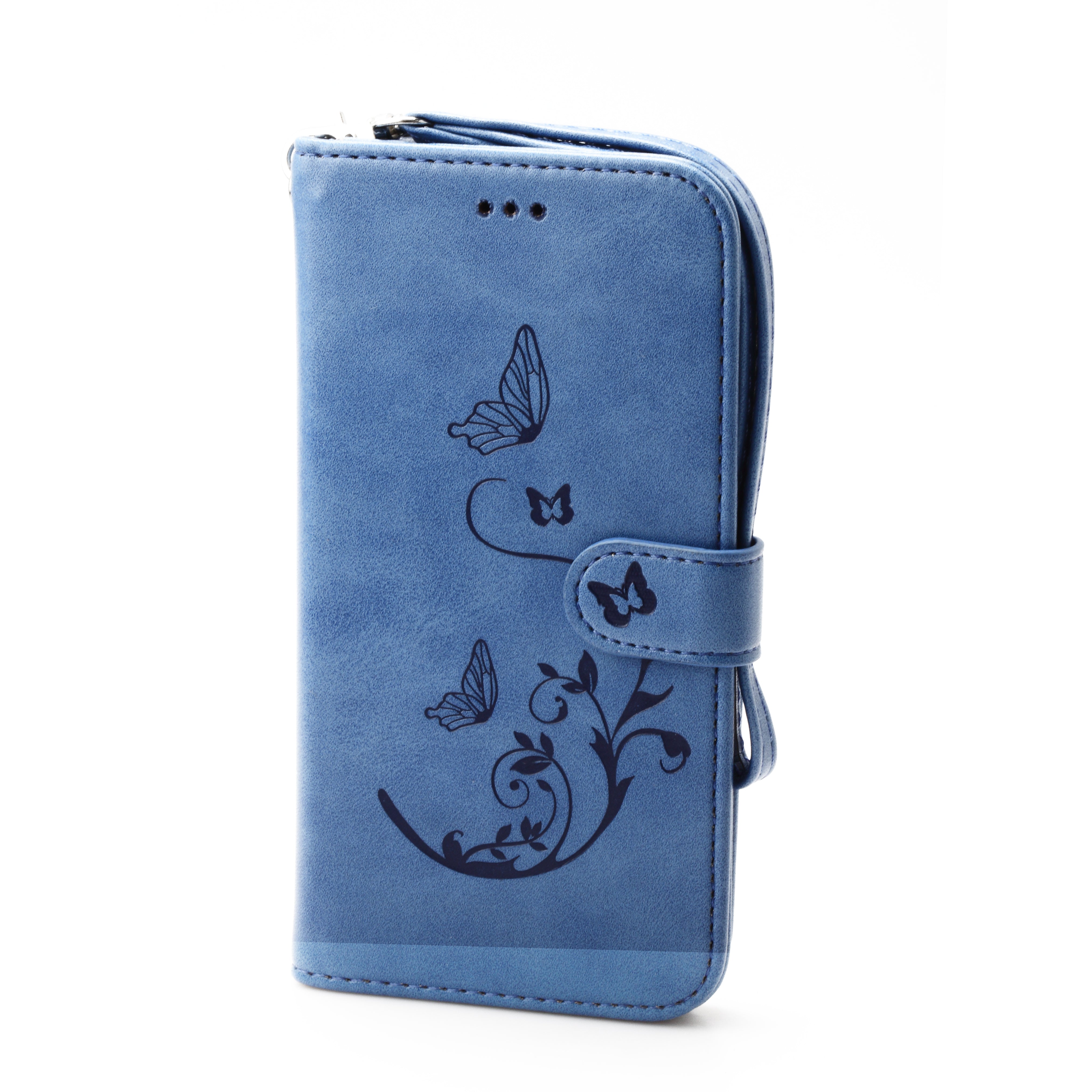 iPhone 11 6.1  Book Case Embossed Butterfly Flower