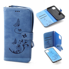 iPhone 11 6.1  Book Case Embossed Butterfly Flower