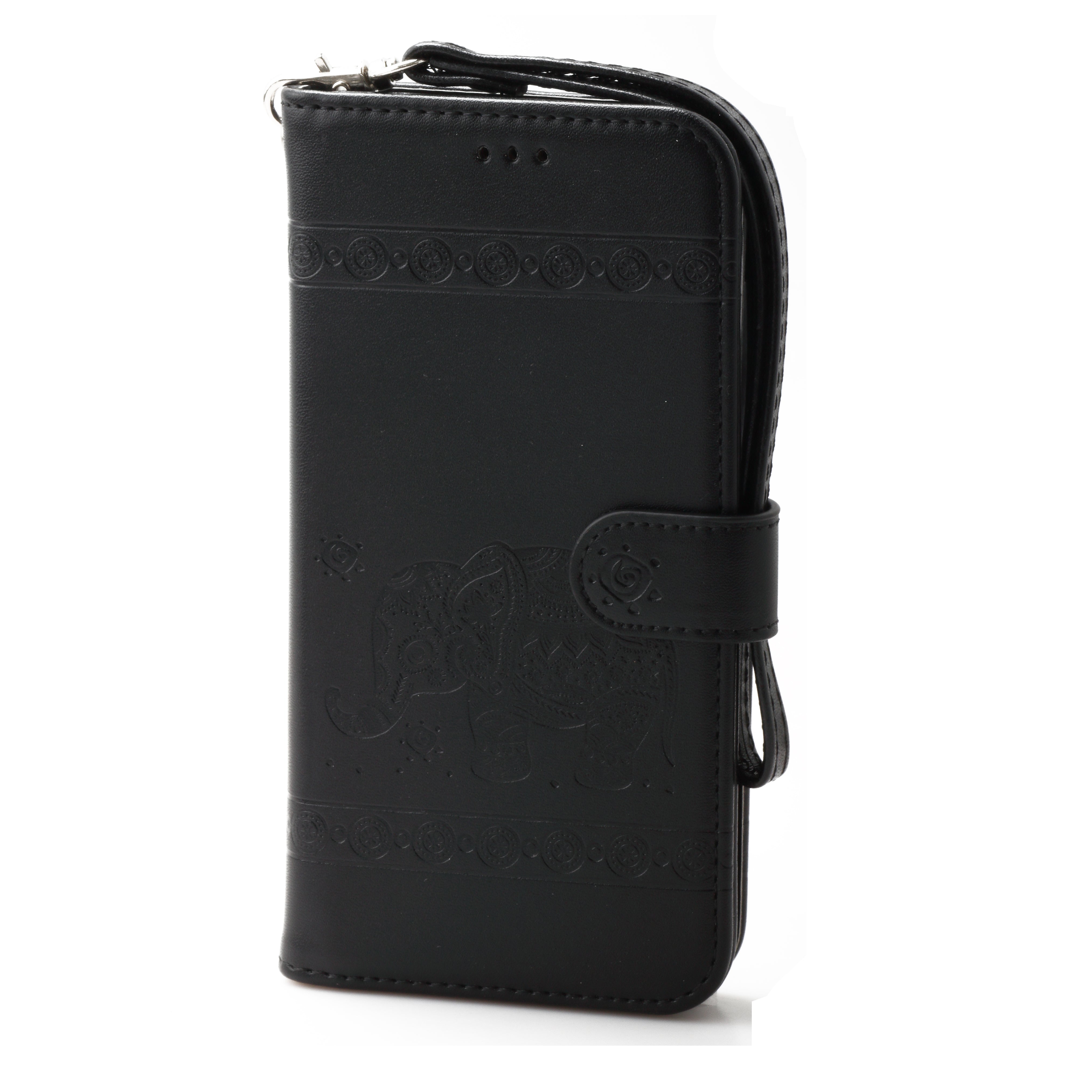 iPhone Xs Max 6.5  Book Case Embossed Elephant