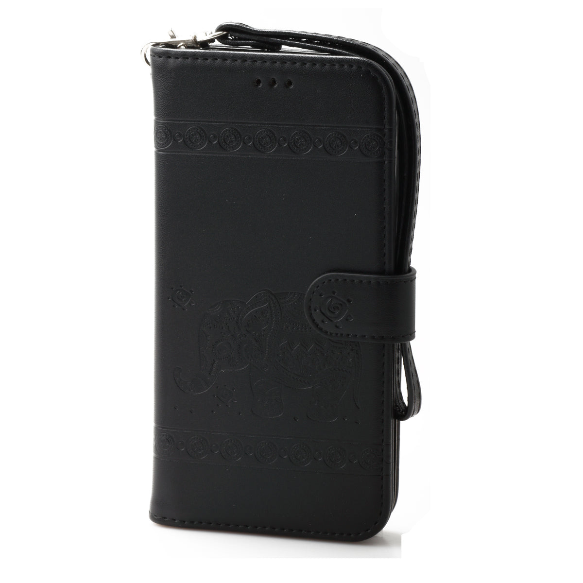 iPhone Xs Max 6.5  Book Case Embossed Elephant