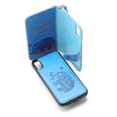 iPhone Xs Max 6.5  Book Case Embossed Elephant