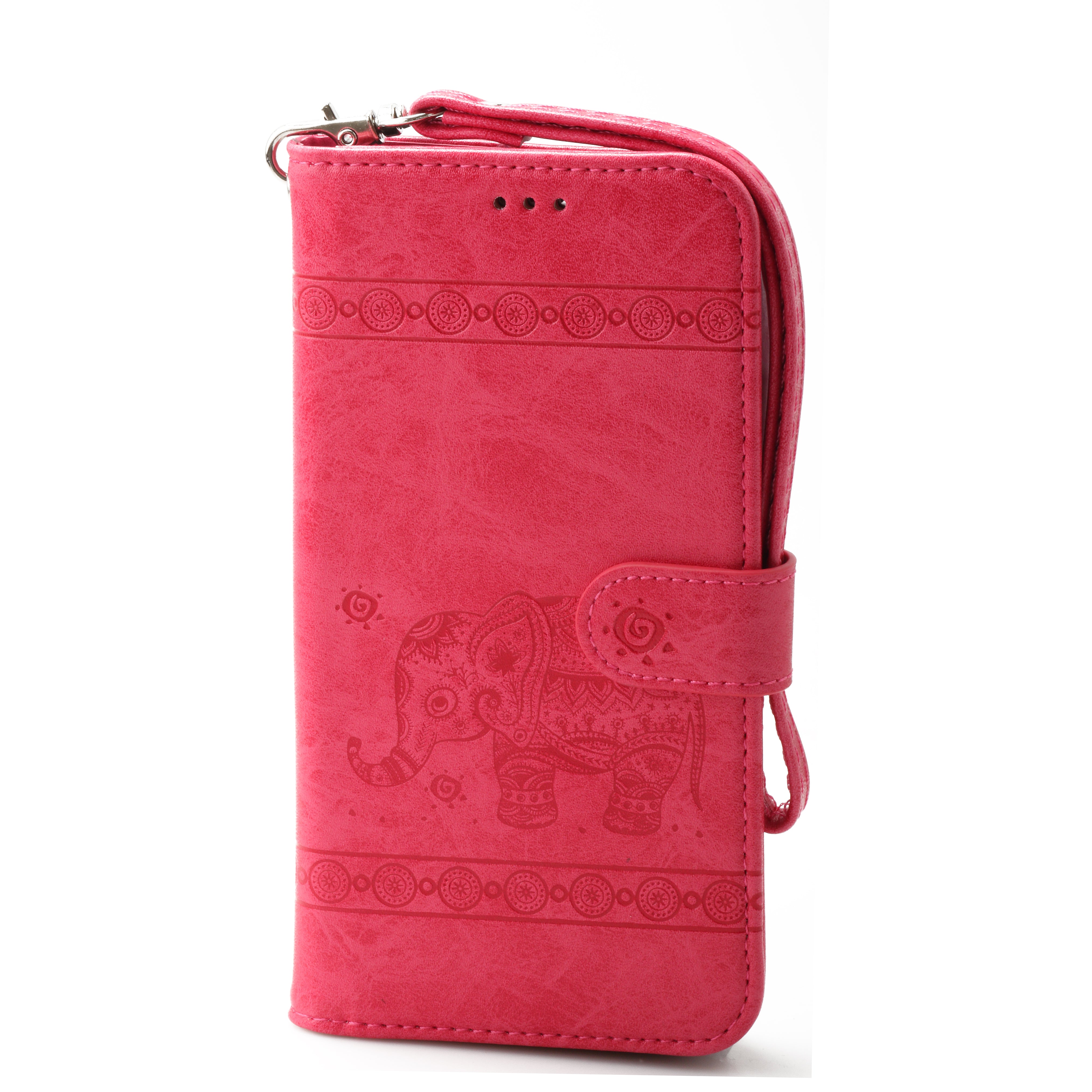 iPhone Xs Max 6.5  Book Case Embossed Elephant