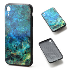 iPhone XR 6.1  Tough Glass Stone Back Cover Case