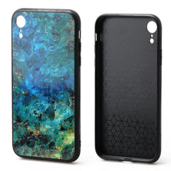 iPhone XR 6.1  Tough Glass Stone Back Cover Case