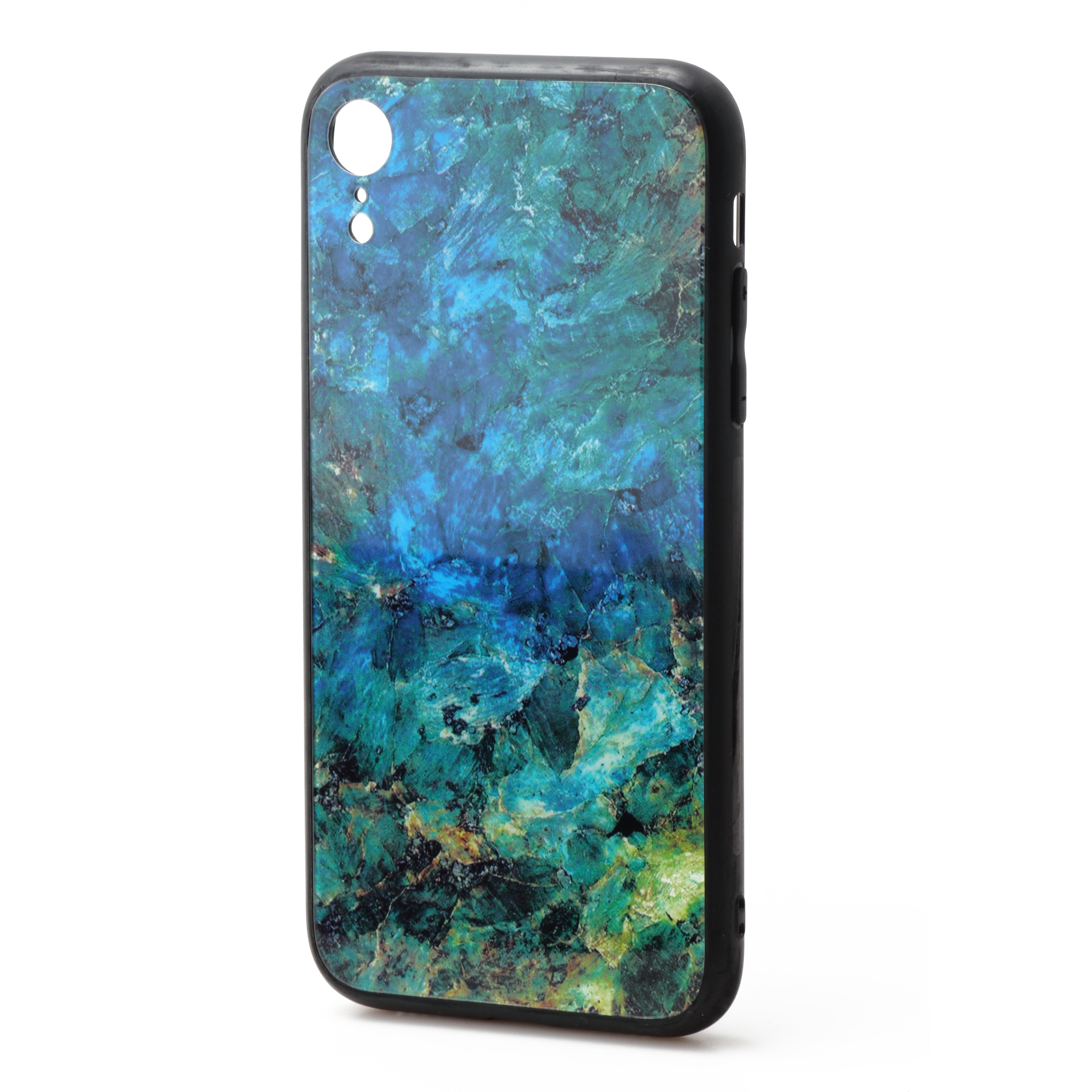 iPhone XR 6.1  Tough Glass Stone Back Cover Case