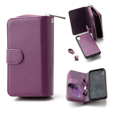 iPhone X / Xs 5.8  Book Case Litchi Zip Wallet Case