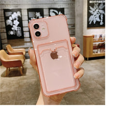 iPhone Xs Max 6.5  Clear Slot Card Jelly Case