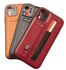 Iphone 13 Pro 6.1 Tough Leather back case with pen