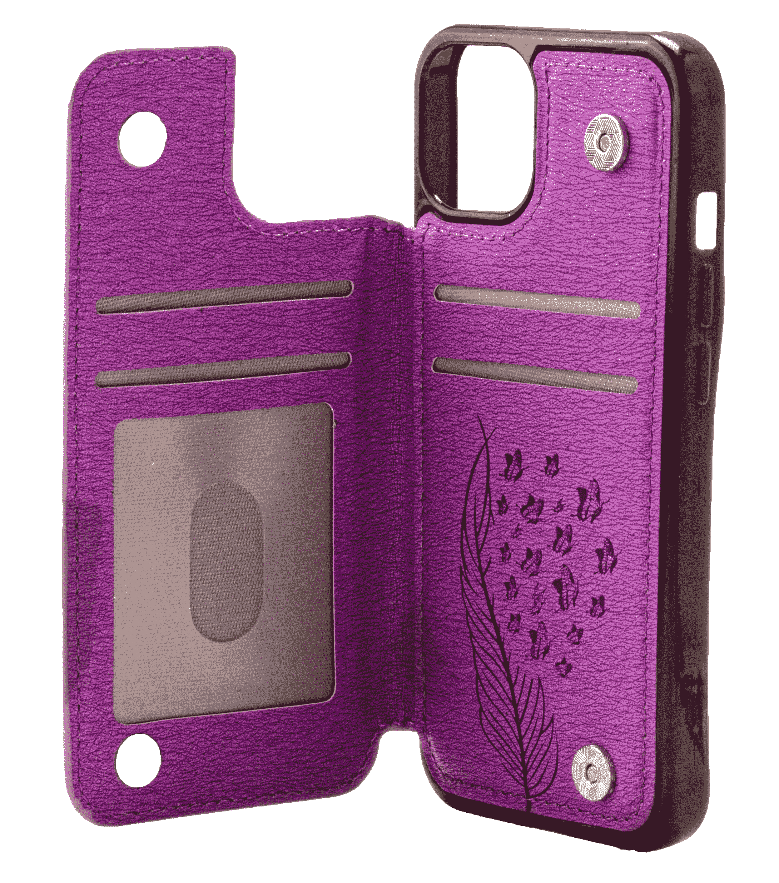 iPhone 13 Pro 6.1 Leather Back Wallet Case