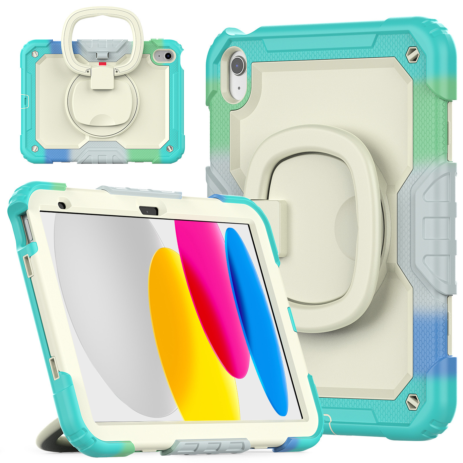 Ipad Mini 6 Tough Guardian Robot Case(Colorful)