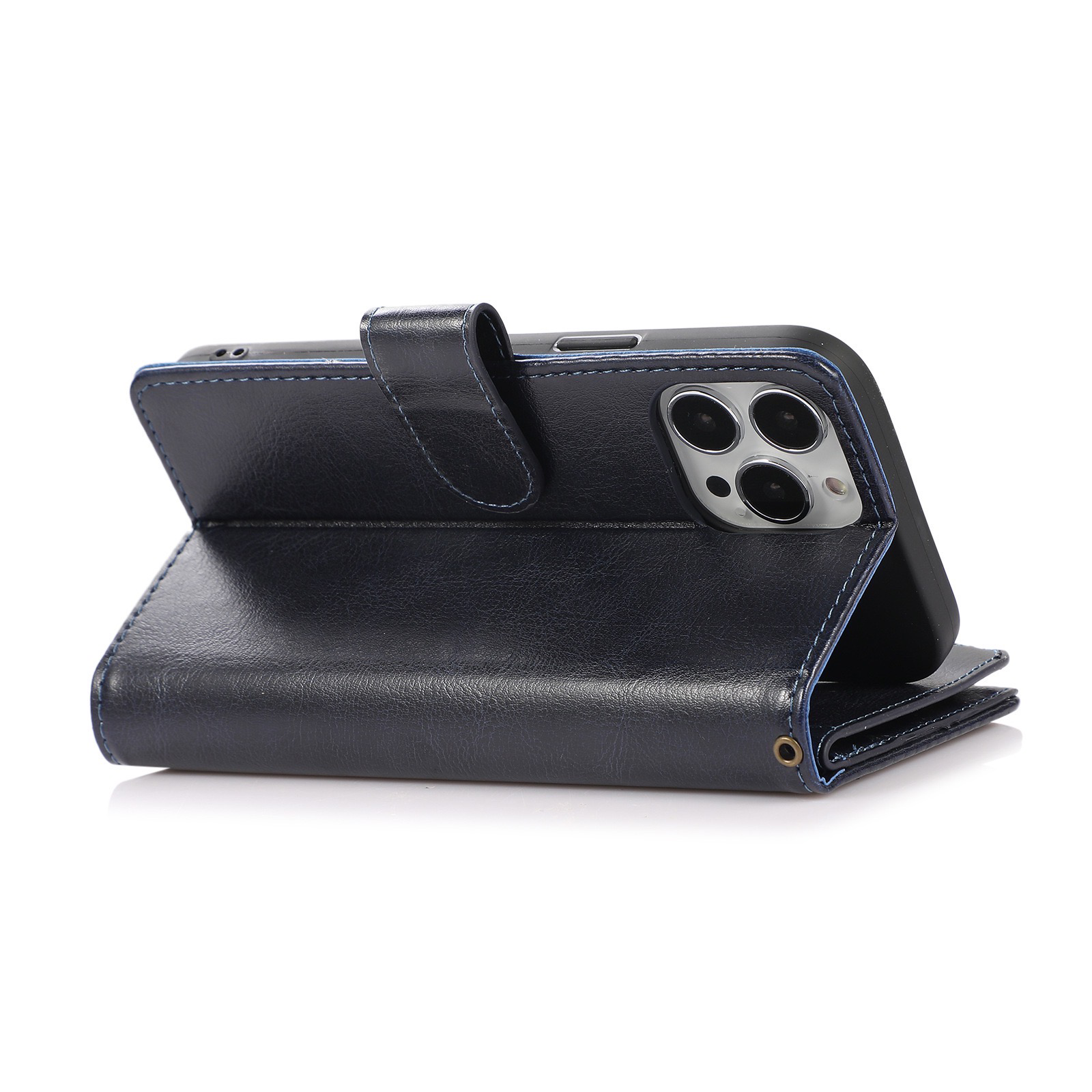 iPhone 14 Max 6.7 Multi Cards Leather Case With Zipper