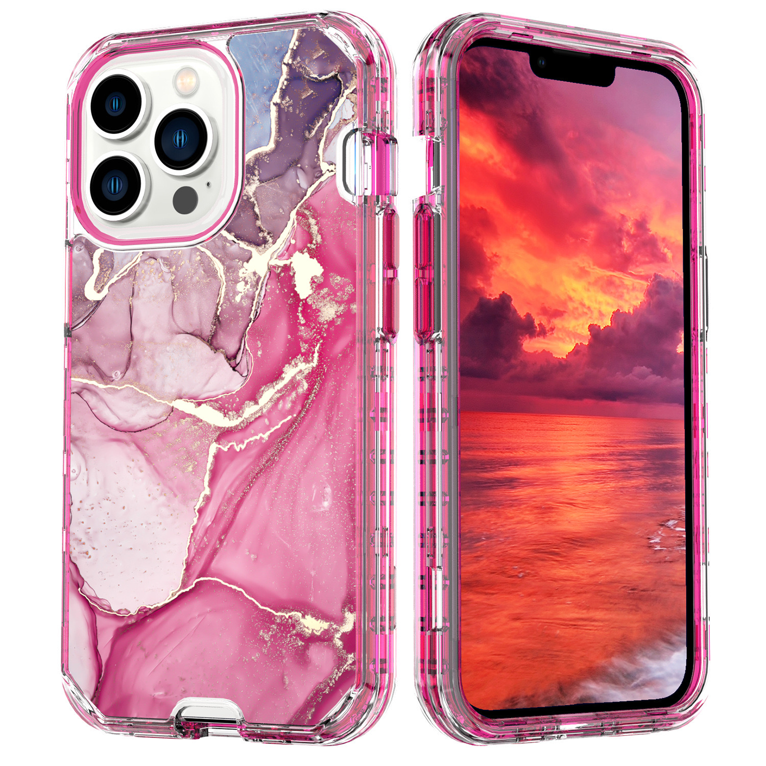 iPhone 13 6.1 Shock Proof Robot Case With Pattern