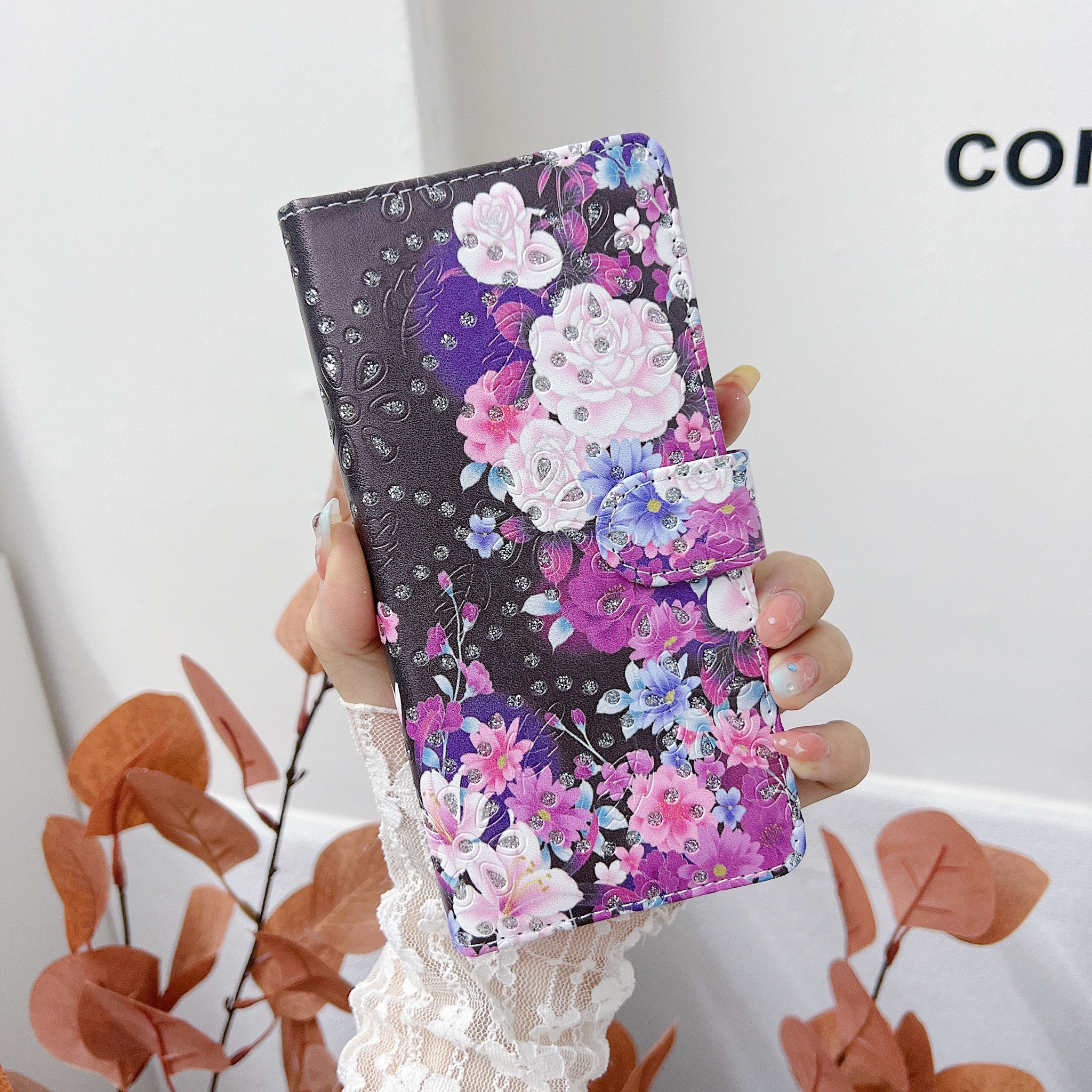 iPhone 12 / 12 Pro 6.1 Book Case Diamond Pattern case