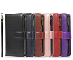 Samsung S20 Plus Multi Cards Leather Case With Zipper