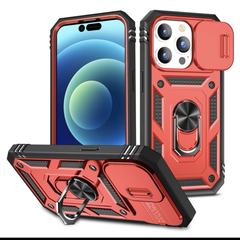 iPhone 13 Pro Max 6.7 Tough Thor Back Case ( Grip & Magnet ) With Camera Cover