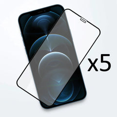 iPhone 16 Pro 6.3 / iPhone 17 Full Glue Glass Screen Protector ( 5 Pack )