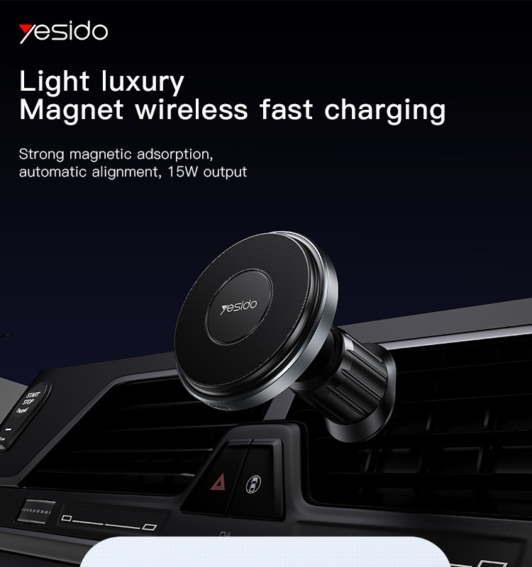 Holder C190 YESIDO Magnet Wireless Quick Charger For IP12-IP14 Series Of Phones