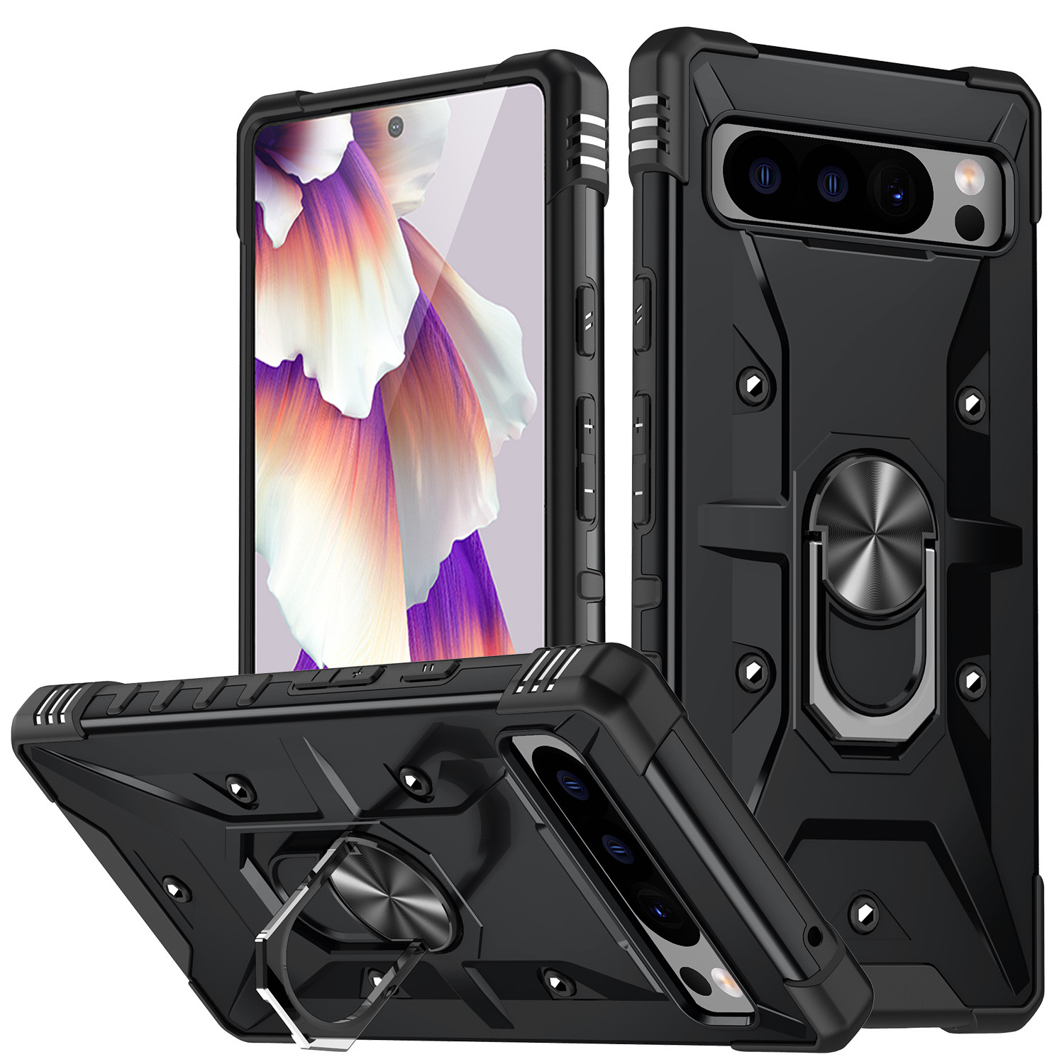 Google Pixel 8 Tough Super Cuirass Back Case ( Grip & Magnet )