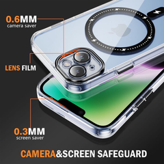 iPhone 15 Pro 6.1 MagSafe clear case with lens protection