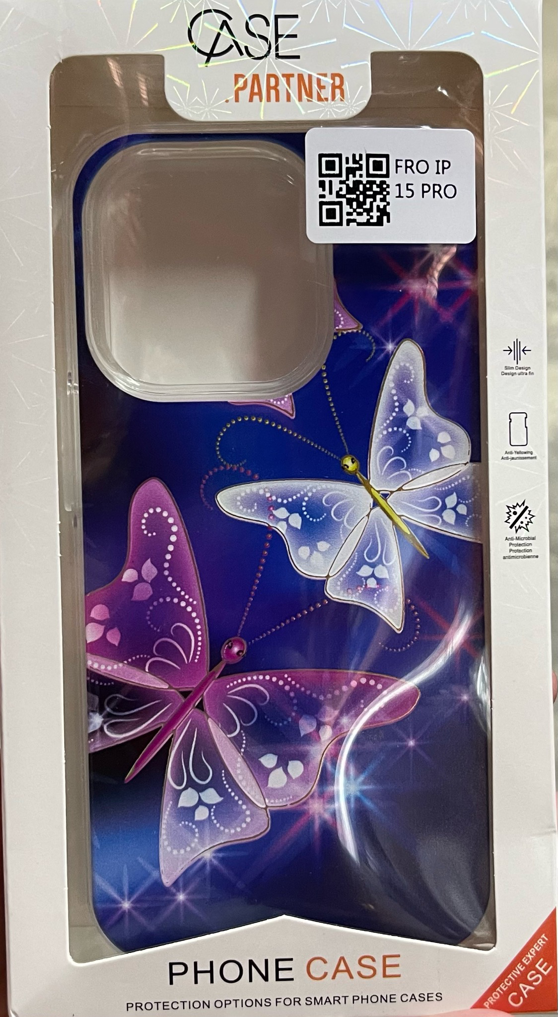 iPhone 15 6.1 Clear Flower Back Case