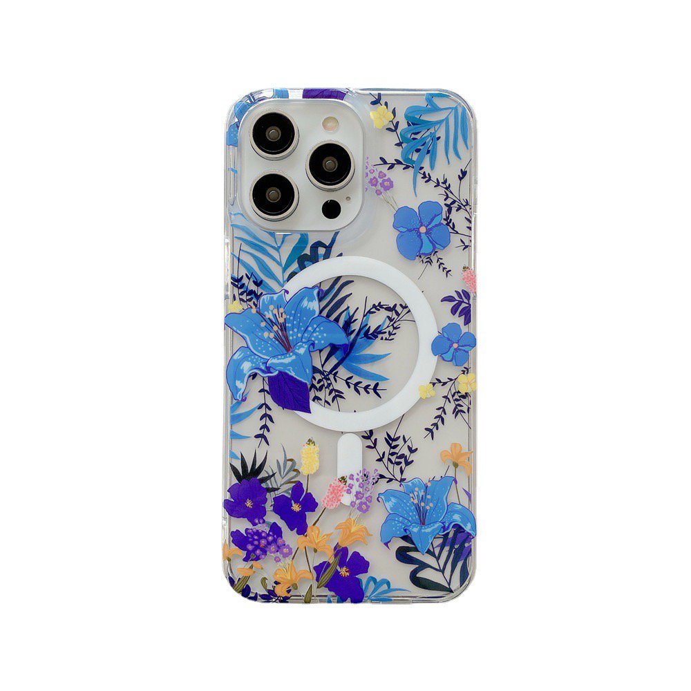 iPhone 15 Pro 6.1 Flower Clear MagSafe Case