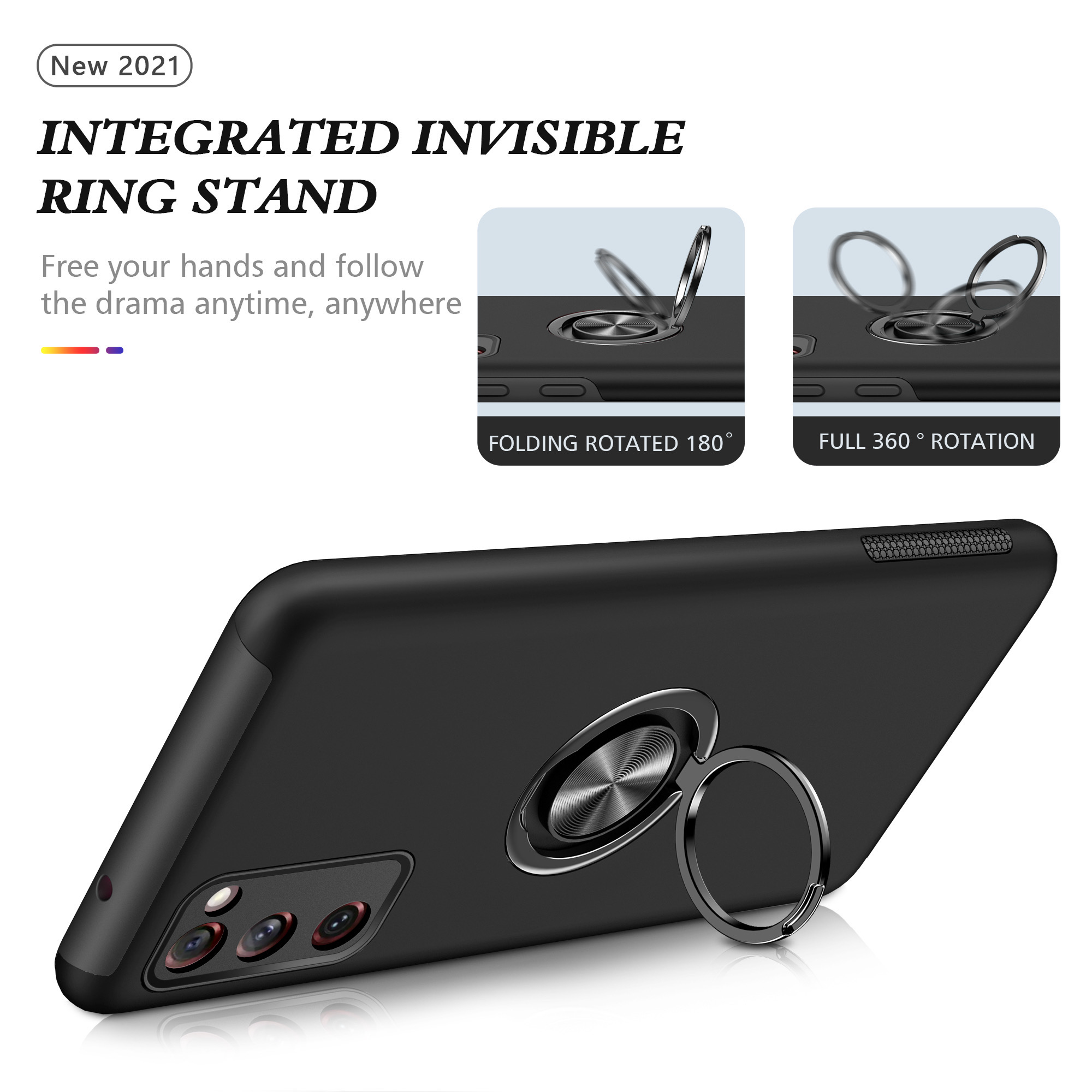 Samsung S20 FE Mag Ring Case With Kickstand