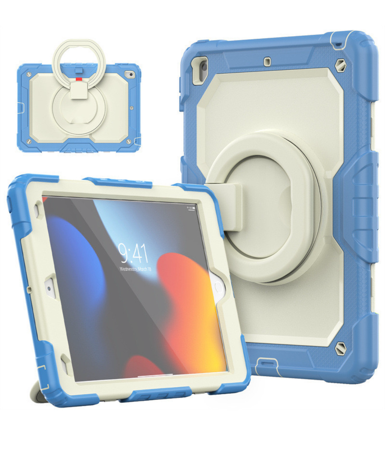 Ipad 10.2 7th/8th Tough Guardian Robot Case(Colorful)