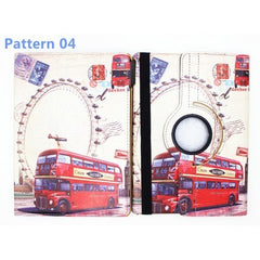 iPad 2 3 4 Book Case Rotating  Pattern Printed