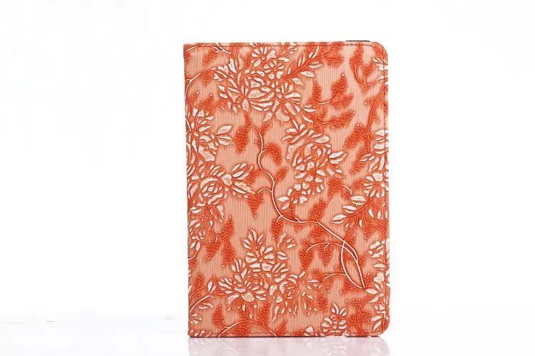 iPad Mini 4  Book Case Rotating  Embossed Flower