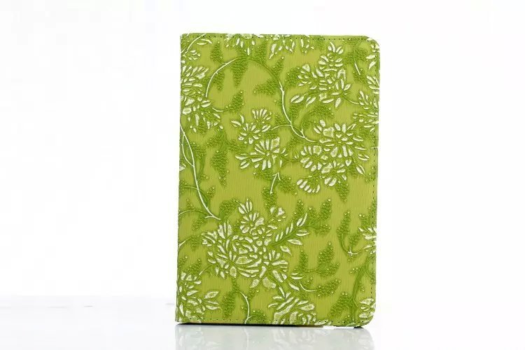 iPad Mini 4  Book Case Rotating  Embossed Flower