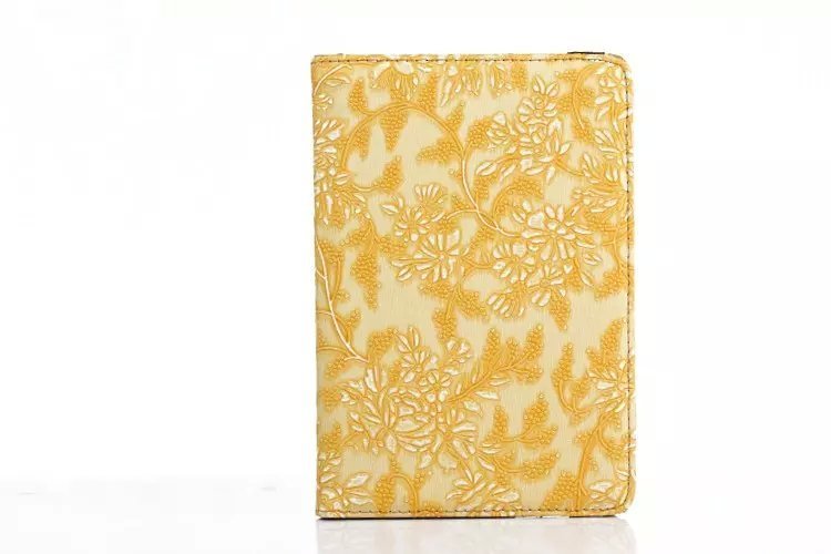 iPad Mini 4  Book Case Rotating  Embossed Flower