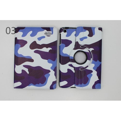 iPad Mini 1 2 3 Book Case Rotating  Pattern Printed