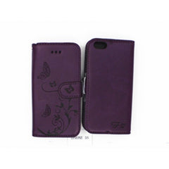 iPhone 5c 4.0  Book Case Embossed Butterfly Flower