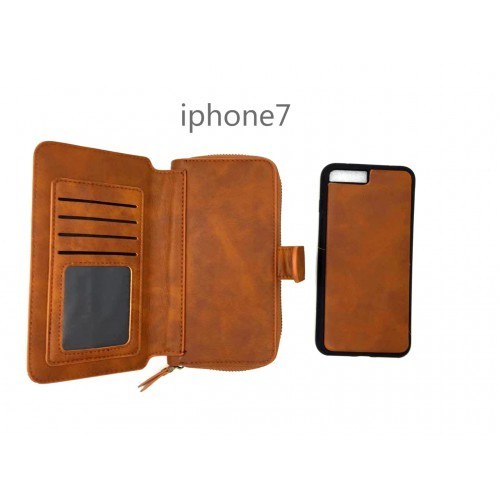 iPhone 7 Plus / 8 Plus 5.5  Book Case Classic Zip Leather Wallet Case