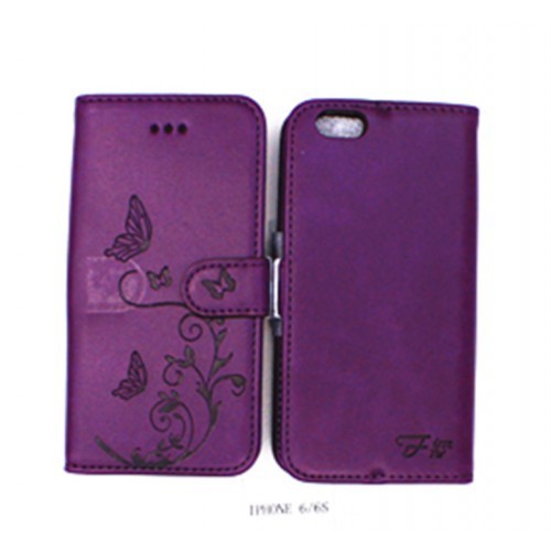 iPhone 6 / 6s 4.7  Book Case Embossed Butterfly Flower