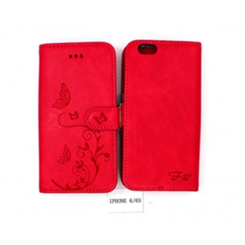 iPhone 6 / 6s 4.7  Book Case Embossed Butterfly Flower